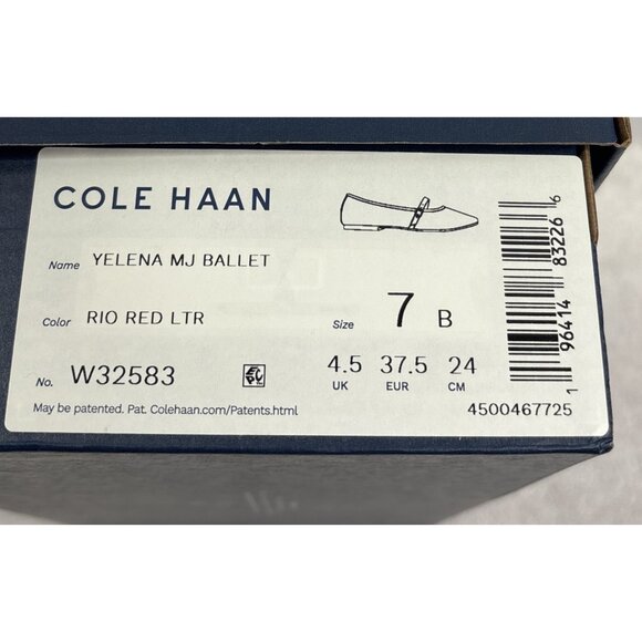 Cole Haan Women's Yelena Leather Mary Jane Ballet Flats Shoes Size 7 NWB - Picture 11 of 12